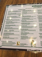 Andaman Thai menu