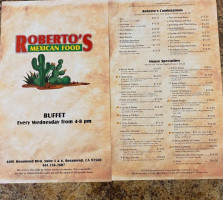 Roberto's Mexican Food menu