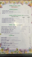 Phở Gà Hải Vân menu
