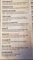 Taco Alejandros menu