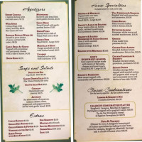 Calarco's Lounge menu