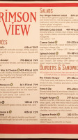 Crimson View Fine Dining menu