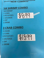 Big Boys Seafood menu