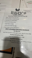 Ebo's menu