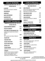 Norland Grille menu