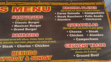 Taqueria Brahmas menu