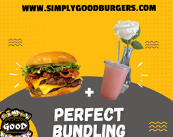 Simply Good Burgers food