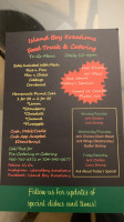 Island Boy Kreationz Food Truck Catering menu