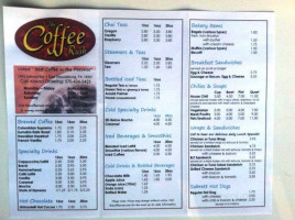 The Coffee Rush menu