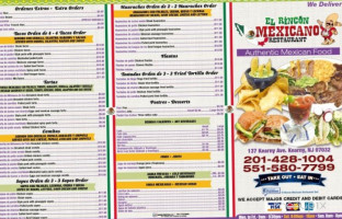 El Rincon Mexicano Deli menu