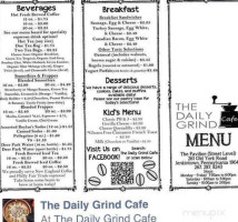 Daily Grind menu