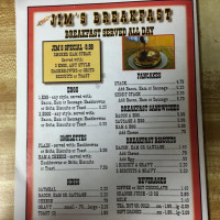 Jim's Bbq menu