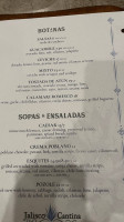 Jalisco Cantina menu