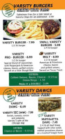 The Varsity Grille menu