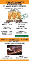 The Varsity Grille menu