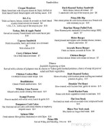 316 Bistro menu