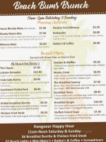 Beach Bums Eatery menu