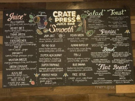 Crate Press Juice menu