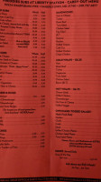 Freddies Subs menu