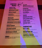 Waterfront Grill menu