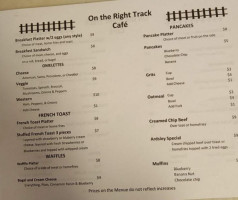 On The Right Track menu