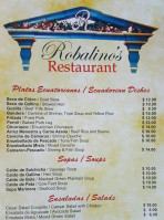Robalino's menu