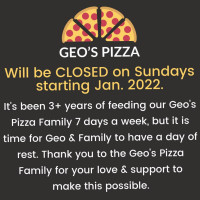 Geo’s Pizza inside