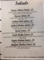 Tracy's Coffee Cafe menu