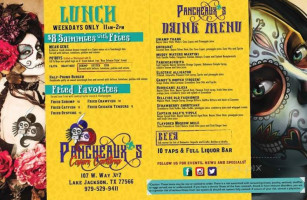 Pancheaux's Cajun Cantina menu