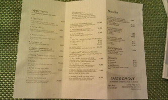 Indochine menu