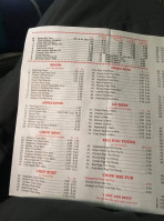 Number One Chinese Take Out menu