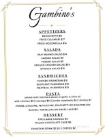 Gambinos menu