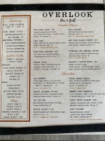 Overlook And Grill menu