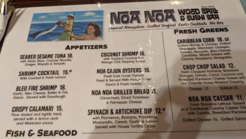 Noa Noa Wood Grill Sushi menu