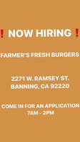 Farmer's Fresh Burgers food