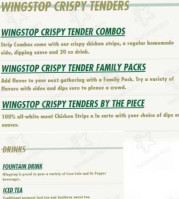 Wingstop menu