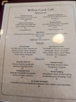 Woolzie's Willow Creek Cafe menu