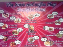 The Juice And Coffee Shop menu