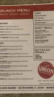 Union Kitchen menu