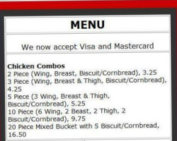 Crown Fried Chicken menu