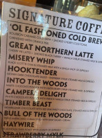 The Great Northern Coffee menu