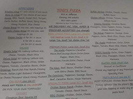 Yogi's Pizza menu