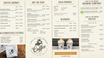 Lake Of The Woods Coffee Company menu