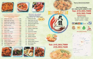 Kowloon Chinese menu