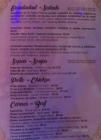 Mana Latina menu