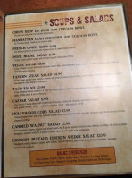 The Pour House menu