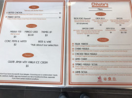 Chhote's Indian Street Food menu