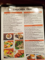 Chuchok Thai menu
