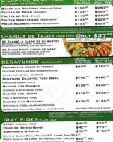 Cilantro Taco Grill menu
