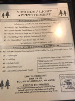 Yankee Boy menu